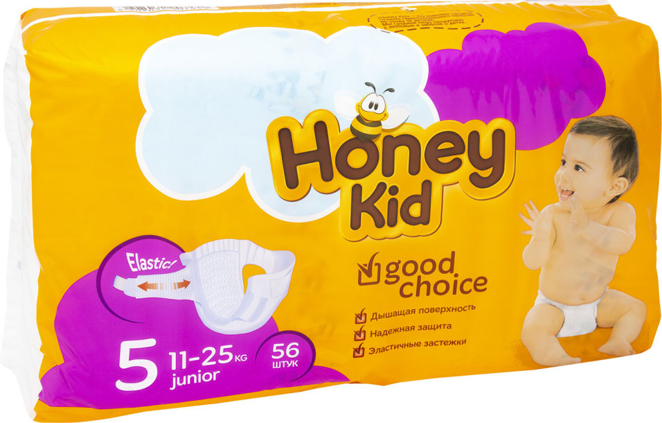 Подгузники Honey Kid Junior №5 11-25кг 56шт