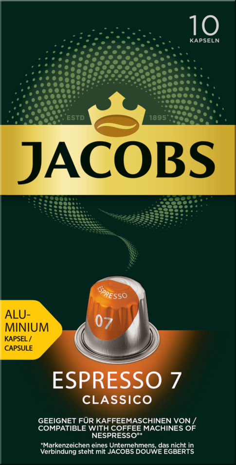 Кофе в капсулах Jacobs Espresso 7 Classico 10шт