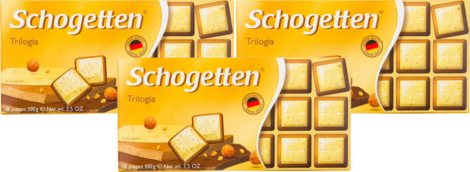 Шоколад Schogetten Трилогия 100г (упаковка 3 шт.)