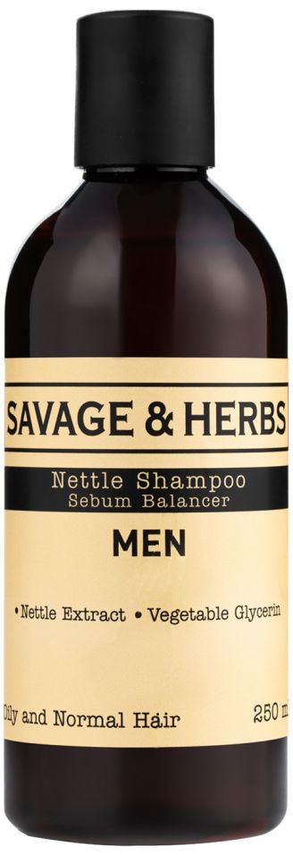 Шампунь для волос Savage&Herbs Травяной из крапивы 250мл