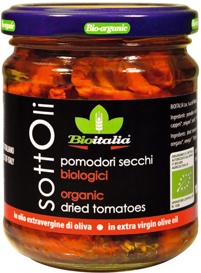 Томаты BioItalia Pomodori Secchi Сушеные в оливковом масле 180г