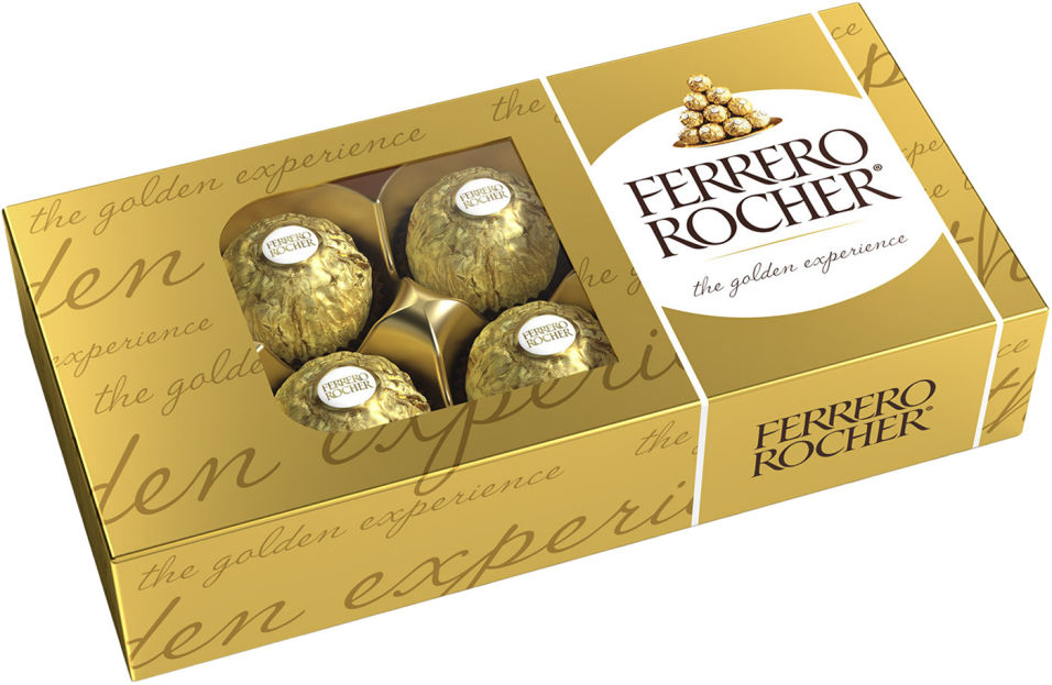 Конфеты Ferrero Rocher хрустящие из молочного шоколада 75г