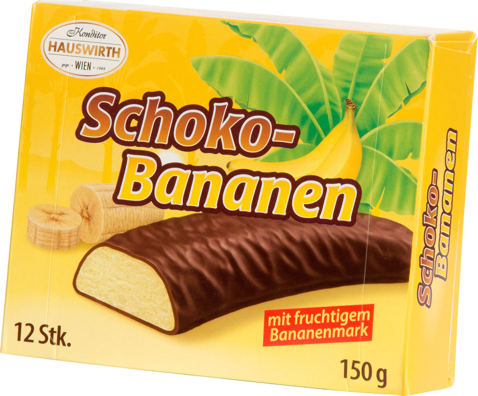 Cуфле Hauswirth Банановое шокобананы в темном шоколаде 150г