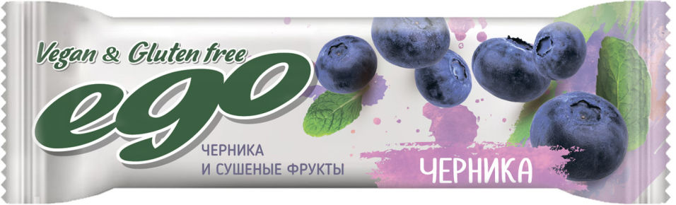 Батончик фруктово-ягодный Ego Черника 40г