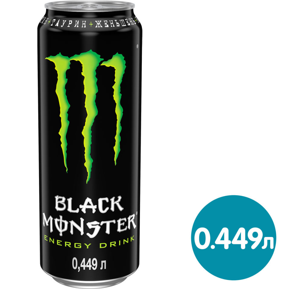Напиток энергетический Black Monster 449мл