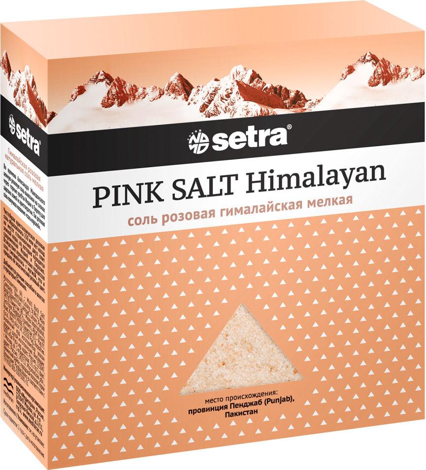 Соль Setra Розовая гималайская мелкая 500г
