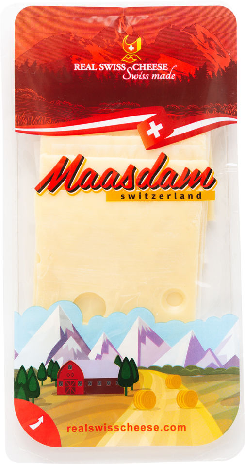Сыр Real Swiss Cheese Maasdam 48% 150г