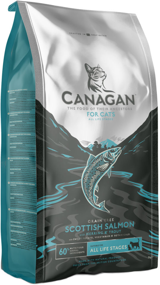 Сухой корм для кошек Canagan Scottish Salmon Лосось 375г