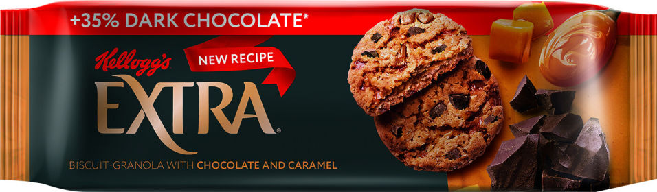 Печенье-гранола Extra сдобное с шоколадом и карамелью 150г