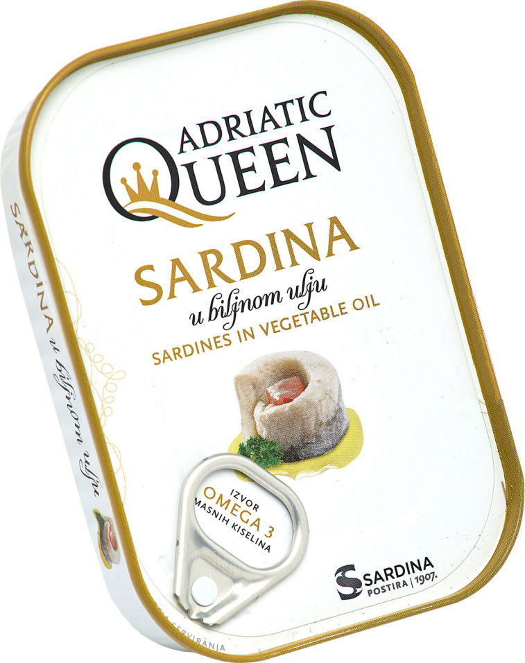 Сардины Adriatic Queen в растительном масле 105г