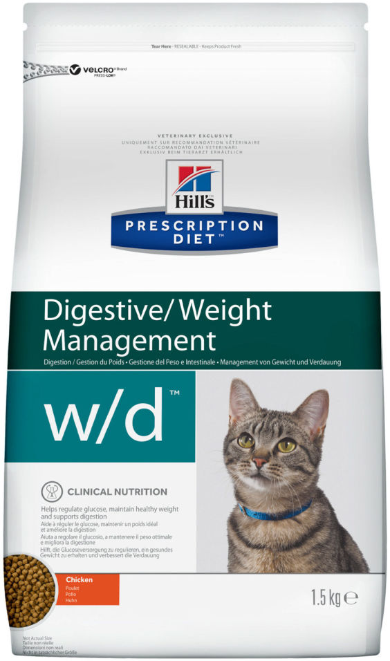 Сухой корм для кошек Hills Prescription Diet при проблемах с ЖКТ при избыточном весе с курицей 1.5кг