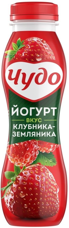 Йогурт питьевой Чудо Клубника-Земляника 2.4% 270г