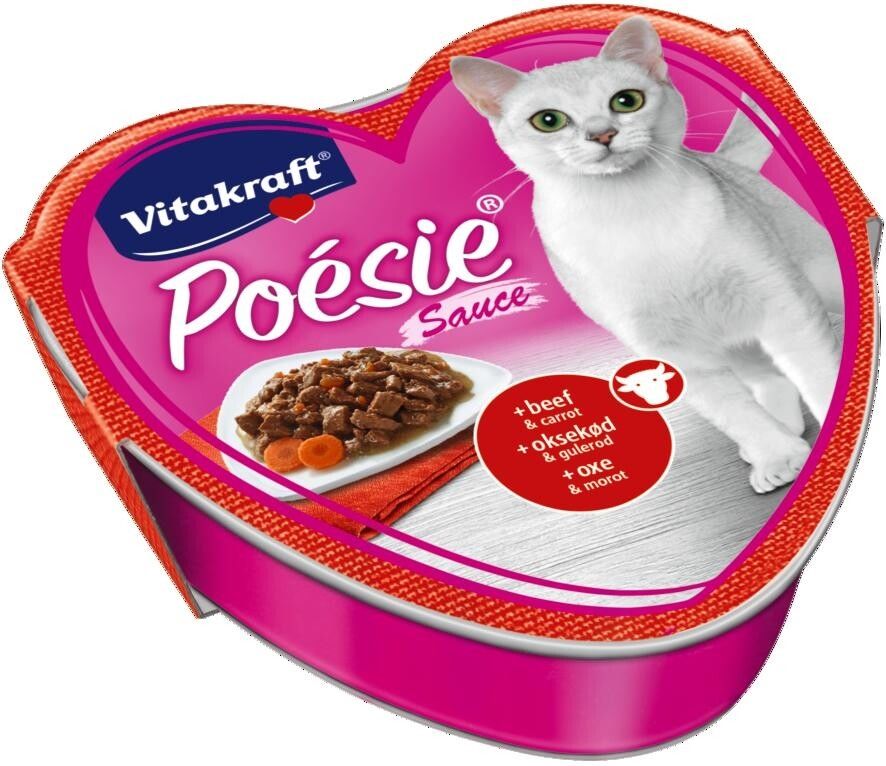 Корм для кошек Vitakraft с говядиной и морковью 85г (упаковка 12 шт.)