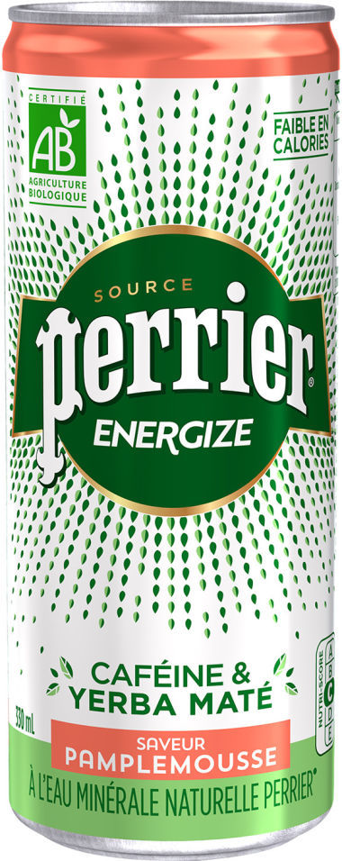Напиток Perrier Energize Тонизирующий со вкусом грейпфрута 330мл