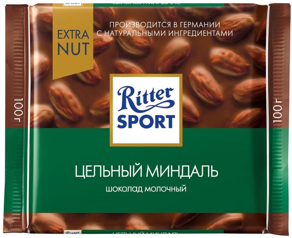 Шоколад Ritter Sport Молочный Цельный миндаль 100г