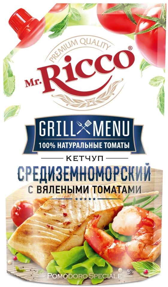 Кетчуп Mr. Ricco Средиземноморский с вялеными томатами 350г