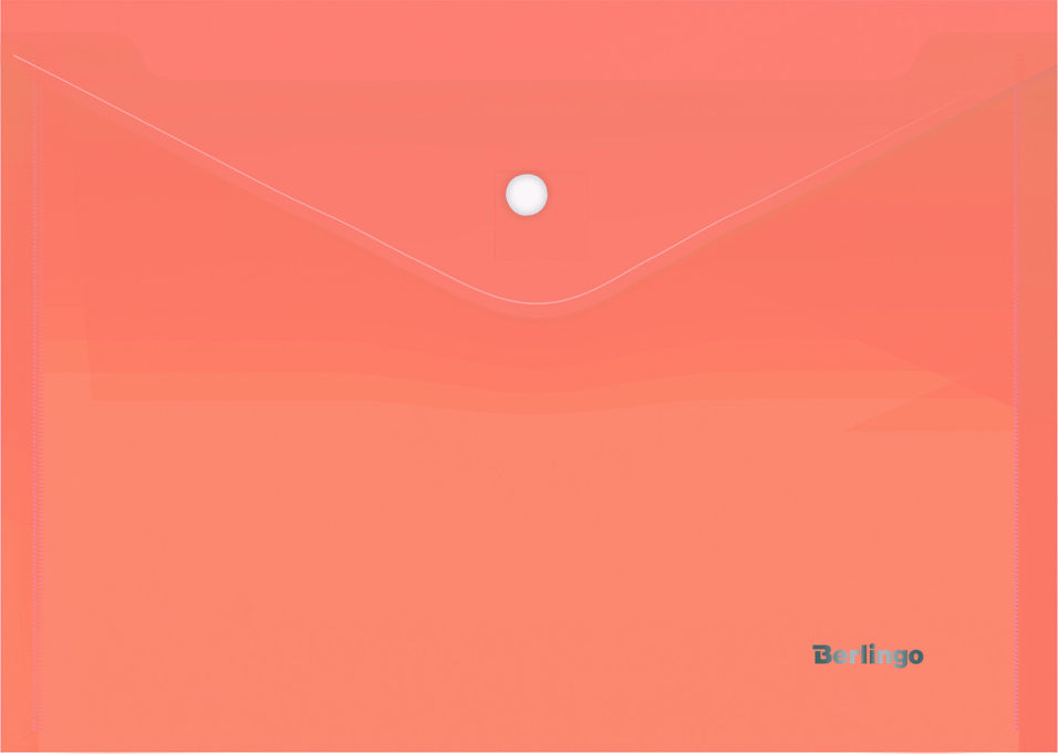 Папка-конверт Berlingo Starlight оранжевая на кнопке А4
