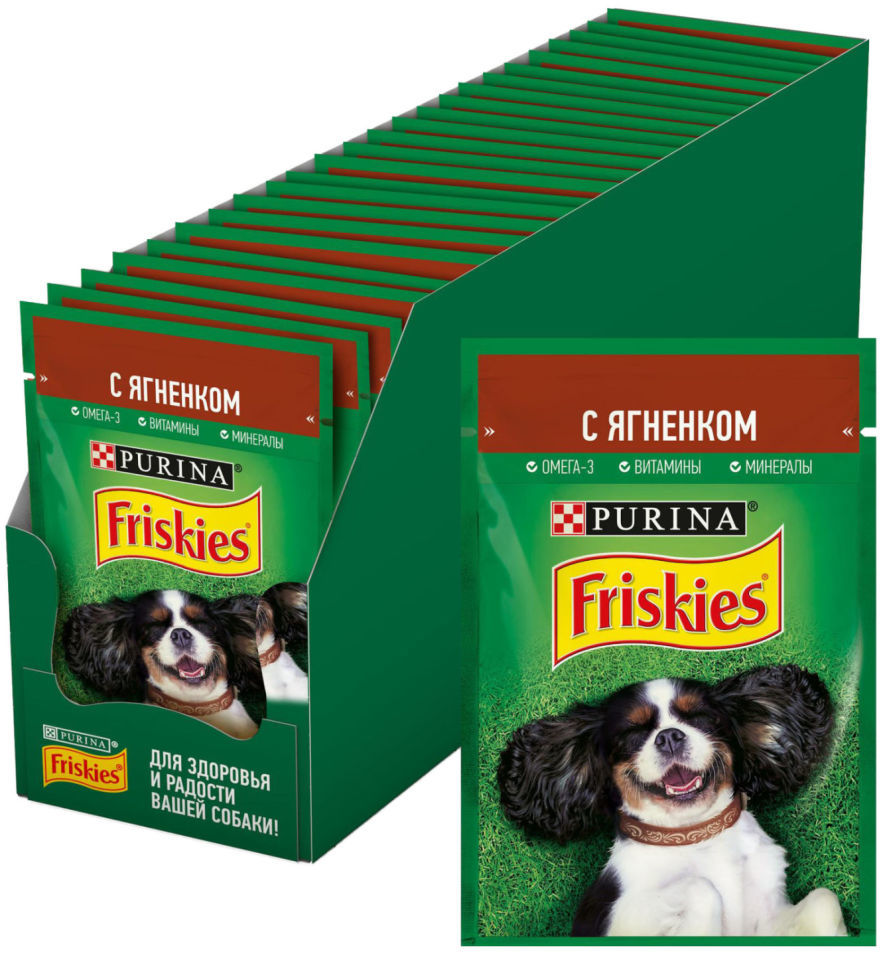 Корм для собак Friskies с ягненком в подливе 85г (упаковка 24 шт.)
