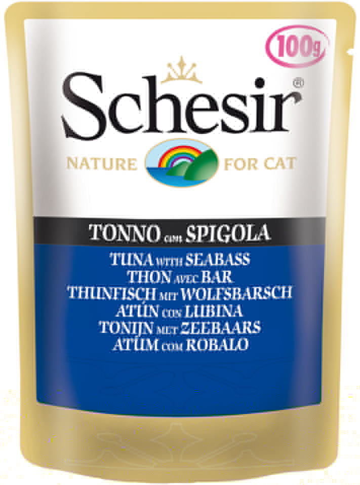 Корм для кошек Schesir Тунец и окунь 100г Корм для кошек Schesir Тунец и окунь 100г
