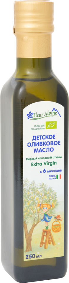 Масло оливковое детское Fleur Alpine Extra Virgin с 6 месяцев 250мл