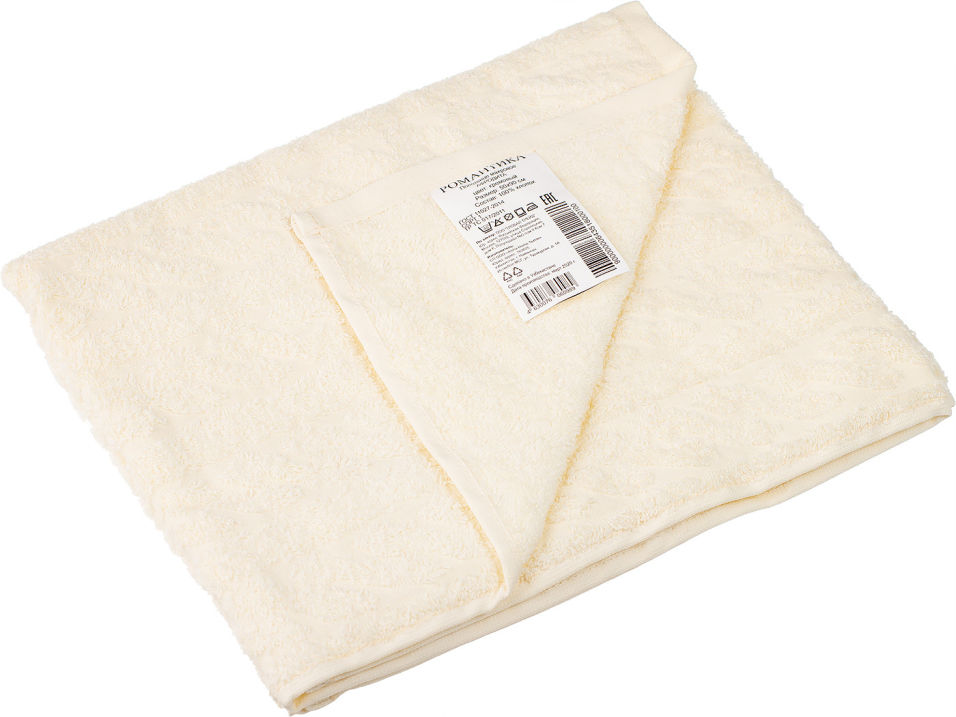 Полотенце махровое Романтика кремовое 50*90см