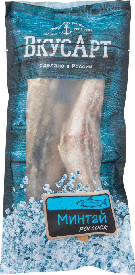 Минтай Вкус Арт потрошеный без головы 0.8-1кг