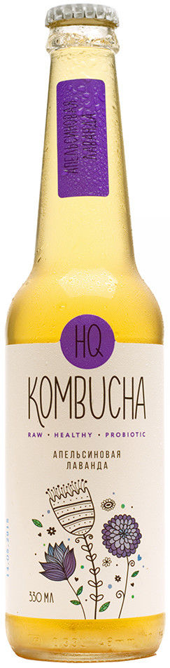 Чай зеленый HQ Kombucha Апельсиновая лаванда 330мл