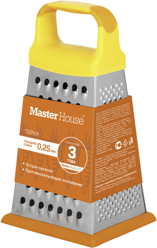 Терка MasterHouse Янтарь четырехгранная
