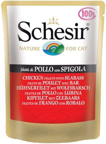 Корм для кошек Schesir Цыпленок и окунь 100г Корм для кошек Schesir Цыпленок и окунь 100г