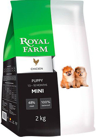 Сухой корм для щенков Royal Farm Курица для мелких пород 2кг Сухой корм для щенков Royal Farm Курица для мелких пород 2кг