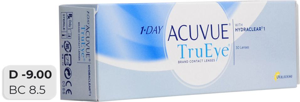Отзывы о Контактные линзы Acuvue TruEye with HydraClear Однодневные -9/14.2/8.5 30шт Отзывы о Контактные линзы Acuvue TruEye with HydraClear Однодневные -9/14.2/8.5 30шт