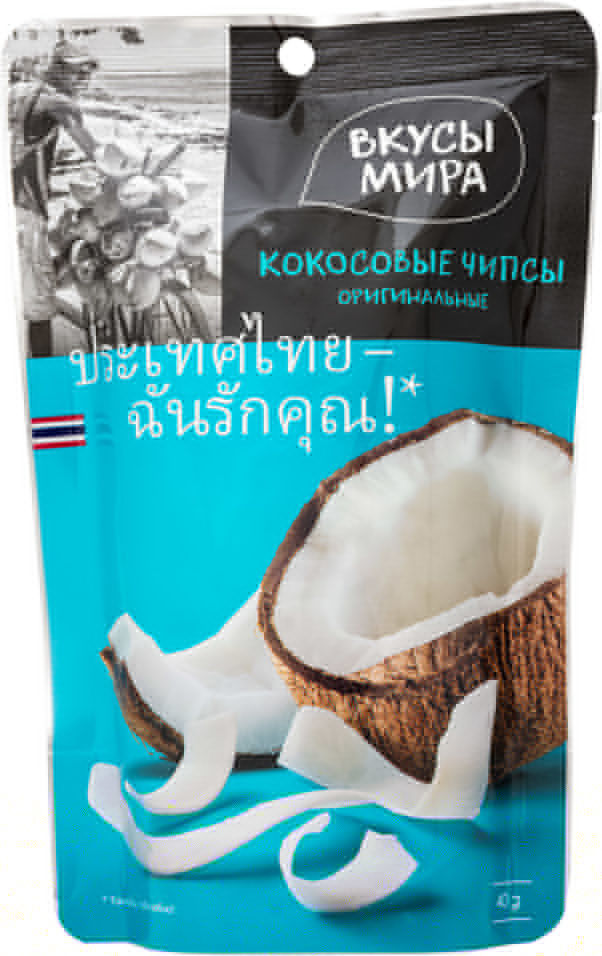 Чипсы Вкусы Мира кокосовые 40г Чипсы Вкусы Мира кокосовые 40г