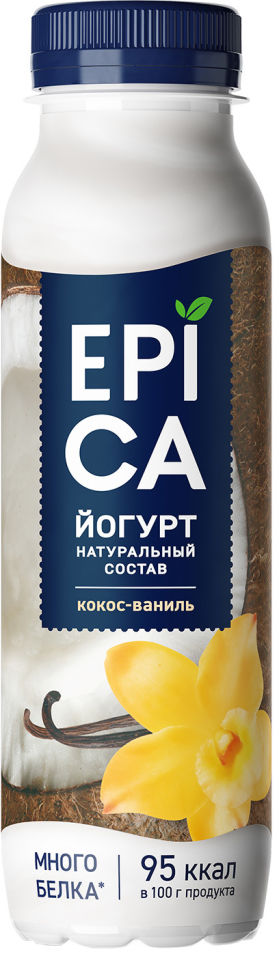 Йогурт питьевой Epica Кокос-ваниль 36 260г 64₽