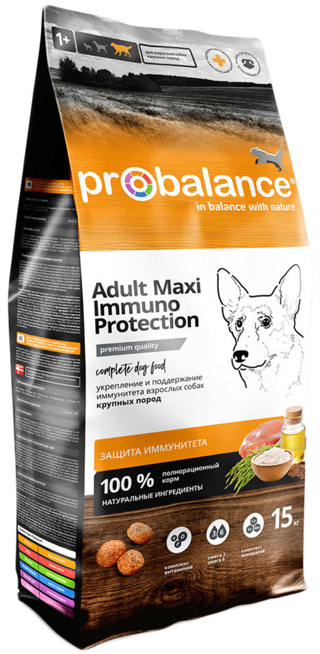 Сухой корм для собак Probalance Adult Maxi Immuno Protection 15кг Сухой корм для собак Probalance Adult Maxi Immuno Protection 15кг
