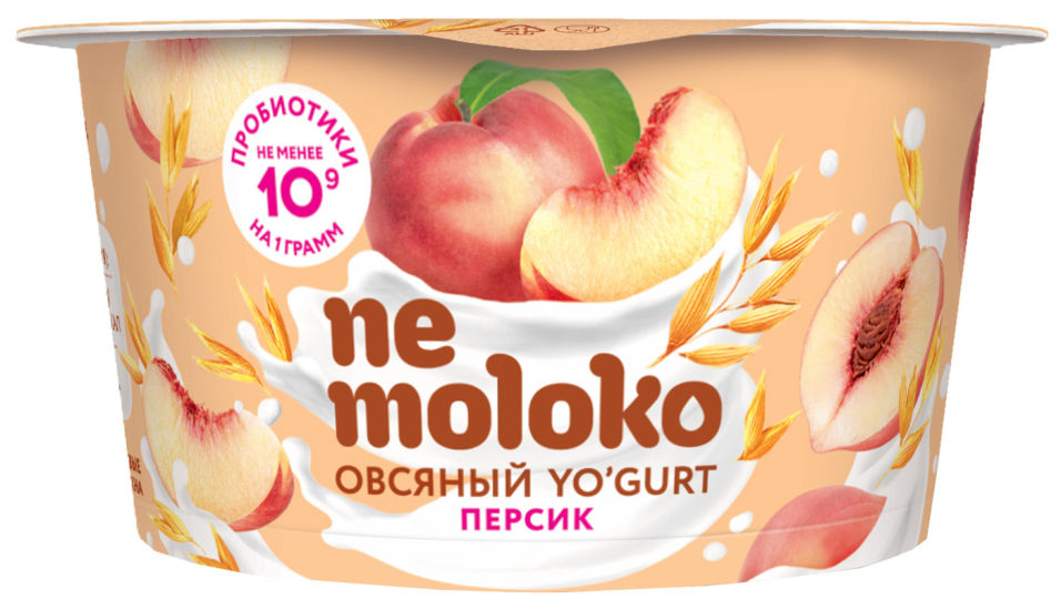 Десерт Nemoloko овсяный Персик 130г