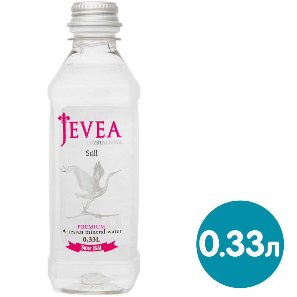 Вода Jevea Crystalnaya минеральная природная негазированная 330мл