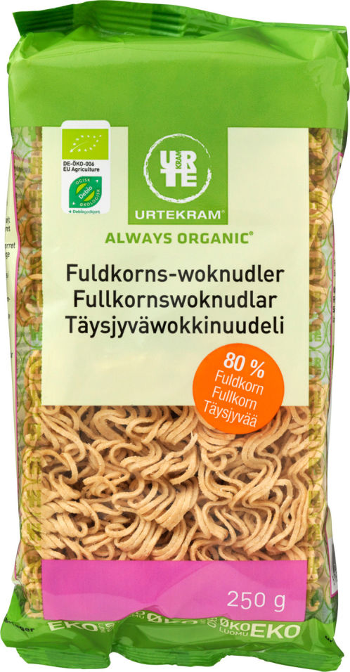 Вок лапша Urtekram цельнозерновая органическая 250г