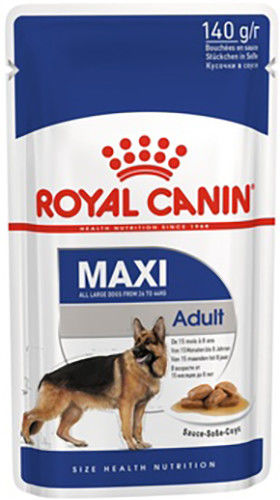 Сухой корм для собак Royal Canin Maxi Adult кусочки в соусе 140г упаковка 10 шт 1071₽