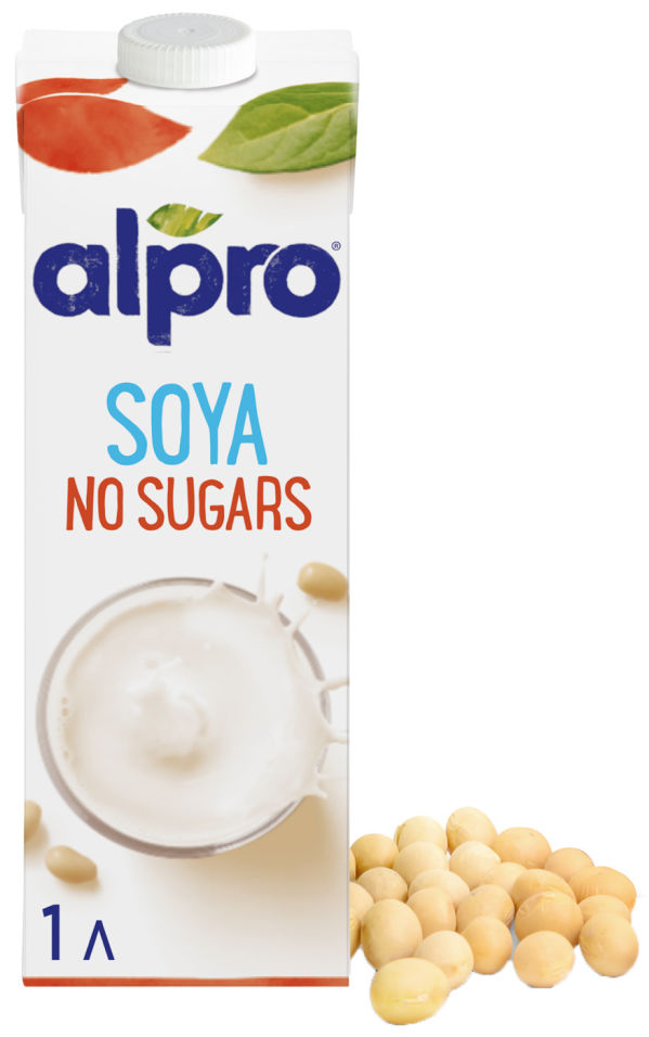 Напиток соевый Alpro Soya без сахара без глютена 1.8% 1л