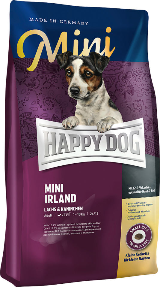 Сухой корм для взрослых собак Happy Dog Лосось и кролик 1кг Сухой корм для взрослых собак Happy Dog Лосось и кролик 1кг