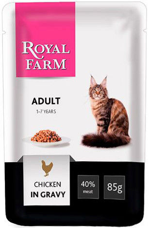 Корм для кошек Royal Farm Курица в соусе 85г