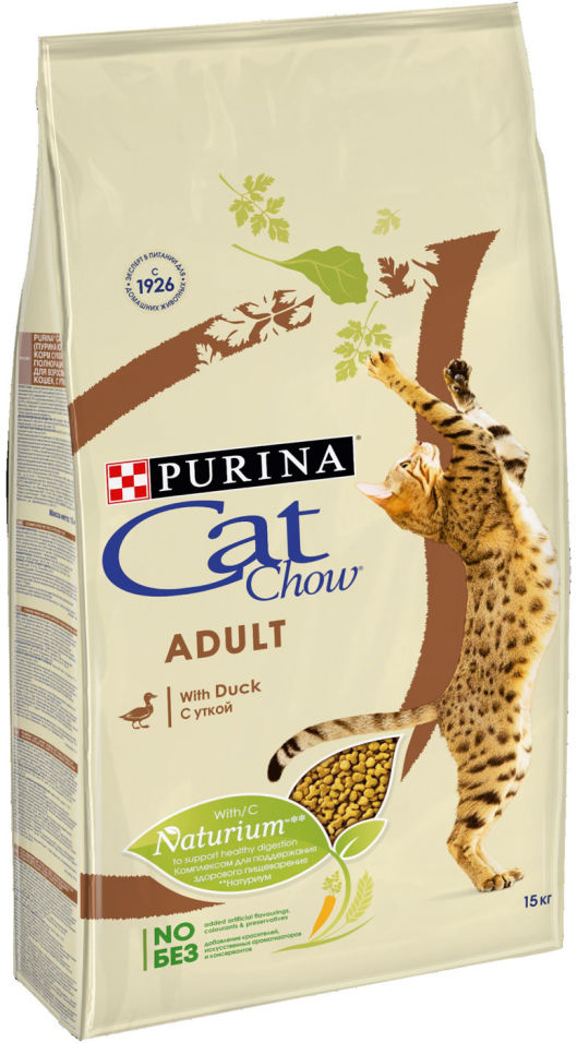 Сухой корм для кошек Cat Chow Adult с уткой 15кг Сухой корм для кошек Cat Chow Adult с уткой 15кг