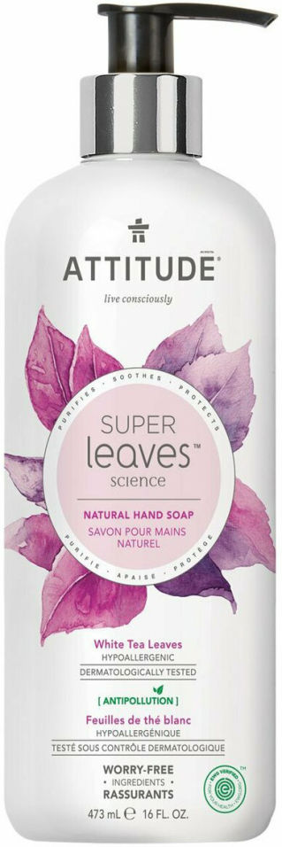 Мыло жидкое Attitude Листья белого чая 473мл 1242₽