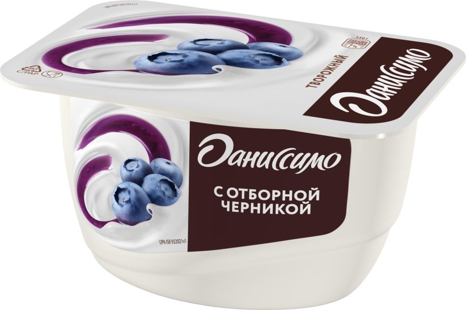 Продукт творожный Даниссимо Черника 5.5% 130г