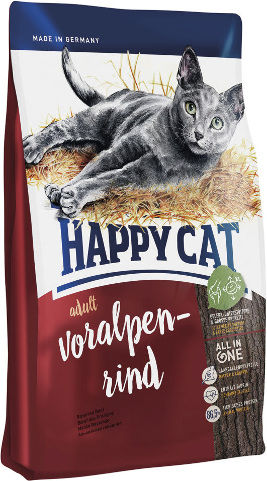 Сухой корм для взрослых кошек Happy Cat Говядина 1.4кг Сухой корм для взрослых кошек Happy Cat Говядина 1.4кг