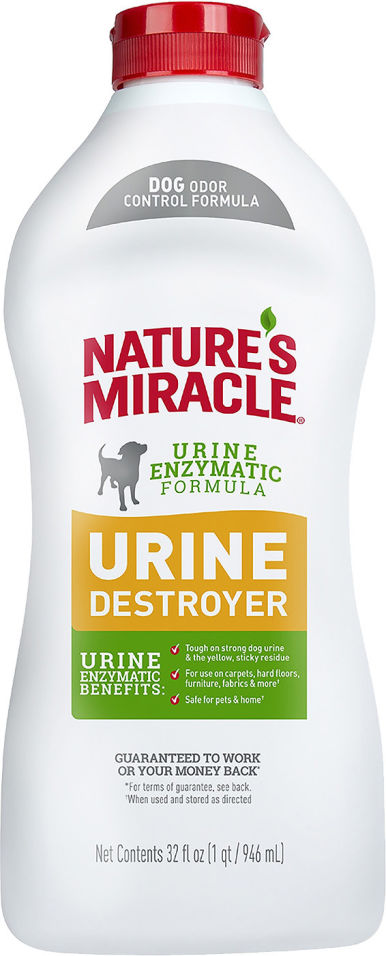 Средство чистящее Natures Miracle Уничтожитель пятен запахов и осадка от мочи собак 945мл
