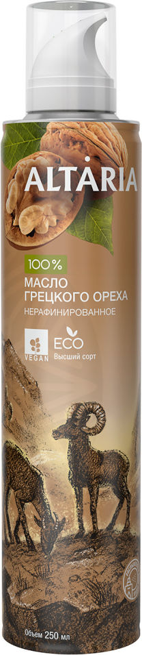 Масло Altaria грецкого ореха нерафинированное 250мл