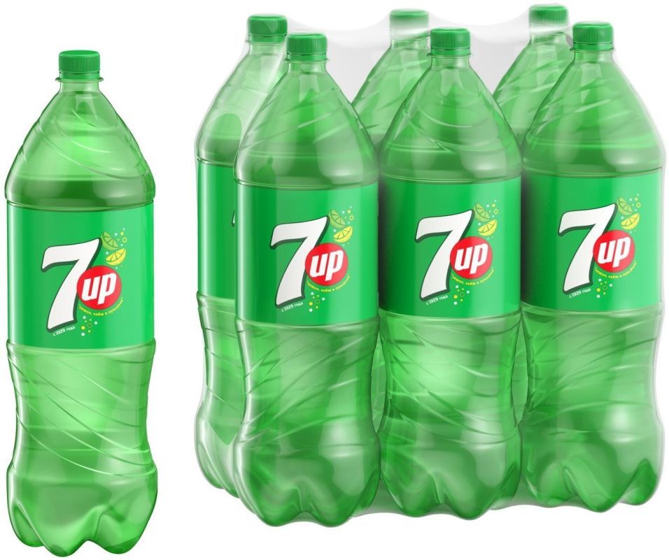 Напиток 7UP Лимон-лайм 2л (упаковка 6 шт.)