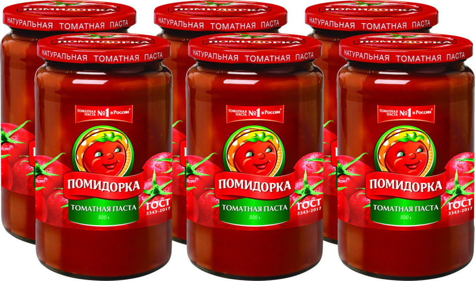 Паста томатная Помидорка 480мл (упаковка 3 шт.)