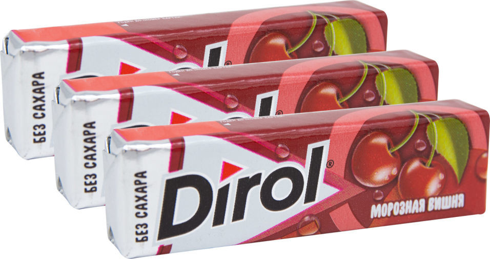 Жевательная резинка Dirol Морозная вишня 13.6г (упаковка 3 шт.)